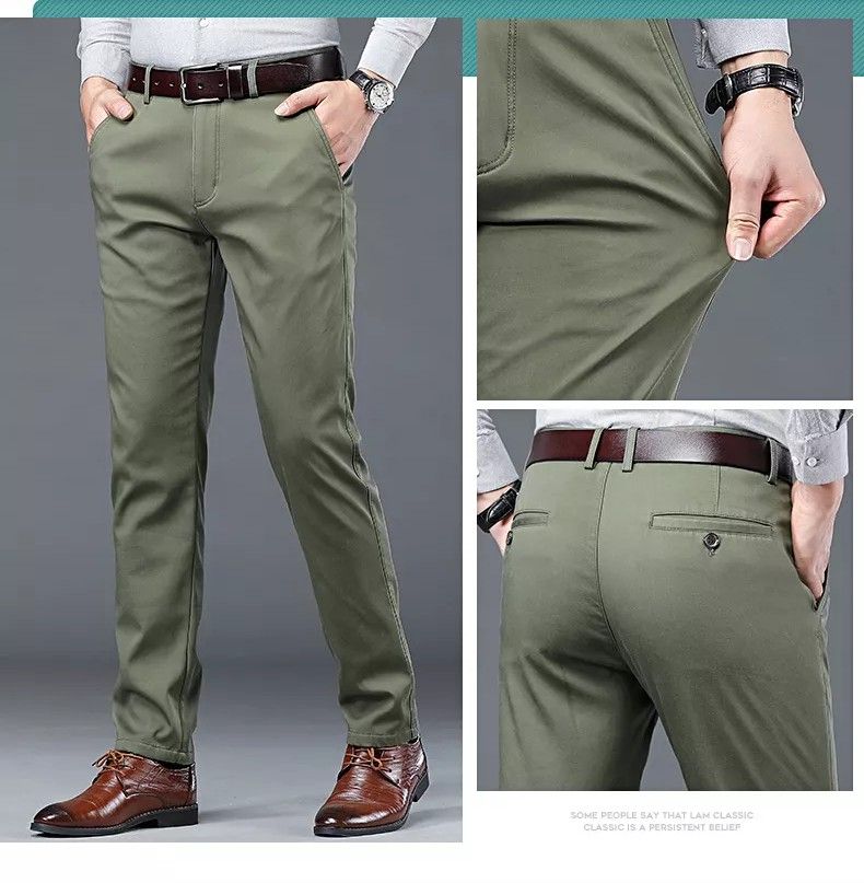 Top Notch Chinos Pant For Men : Army Green