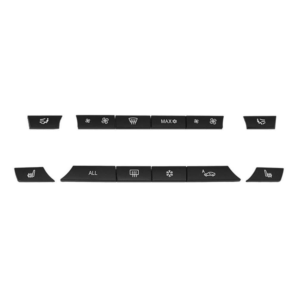 12pcs Button Key Caps A/C Heater Switch Kit Panel