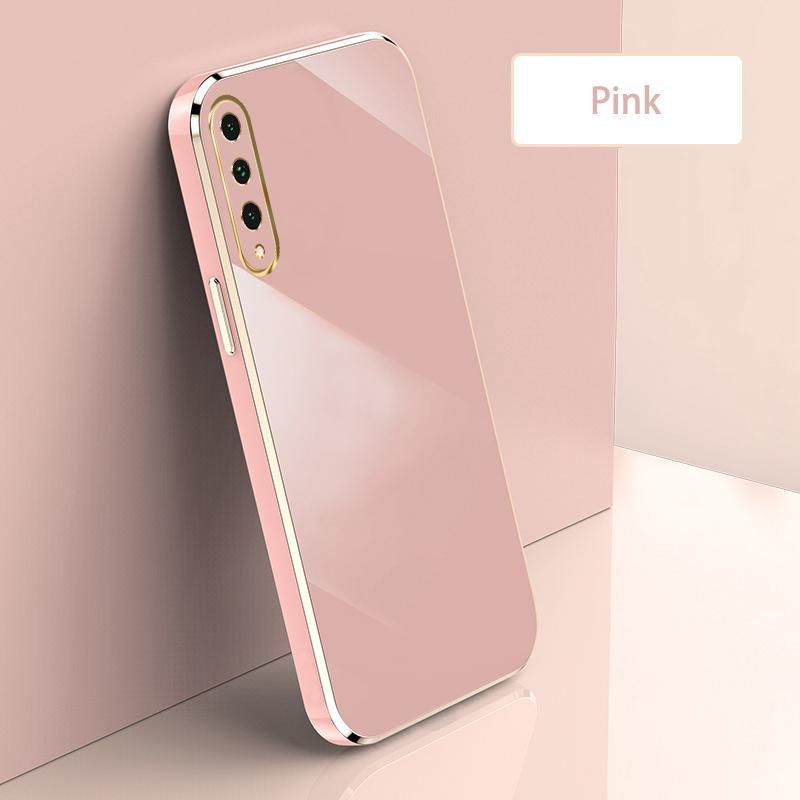 Ultra Thin Plating Phone Case for Honor 9X Pro Huawei Y9S P Smart Pro 2019 Lens Protection soft Phone Back Cover-Pink