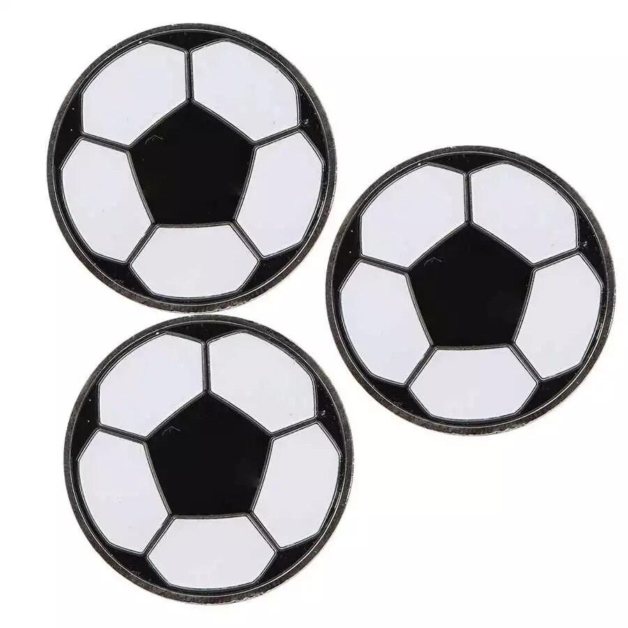 3Pcs Portable Football Toss Coin Alloy Soccer Referee Flip Coin Judge Toss Coins Pick Side Football Tranning Match Equipment