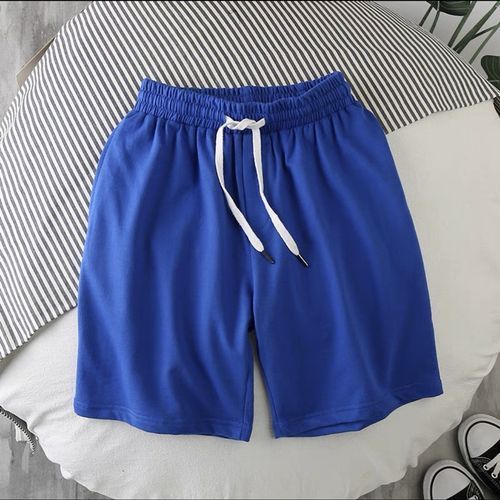 Men's Summer Beach Pants Men's Casual Running Sports Shorts Men-Blue