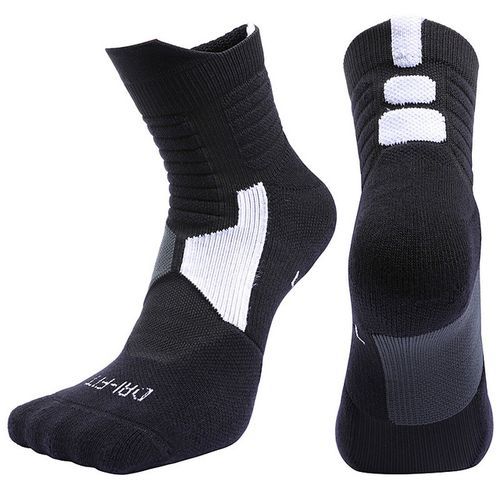 EU 46-48 US10.5-11.5 Unisex Professional Outdoor Sport Cycling Socks Basketball Football Soccer Running Trekking Socks Men Women(#black)