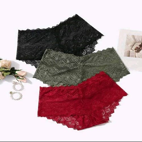 Net Full Panties- Set Of 3