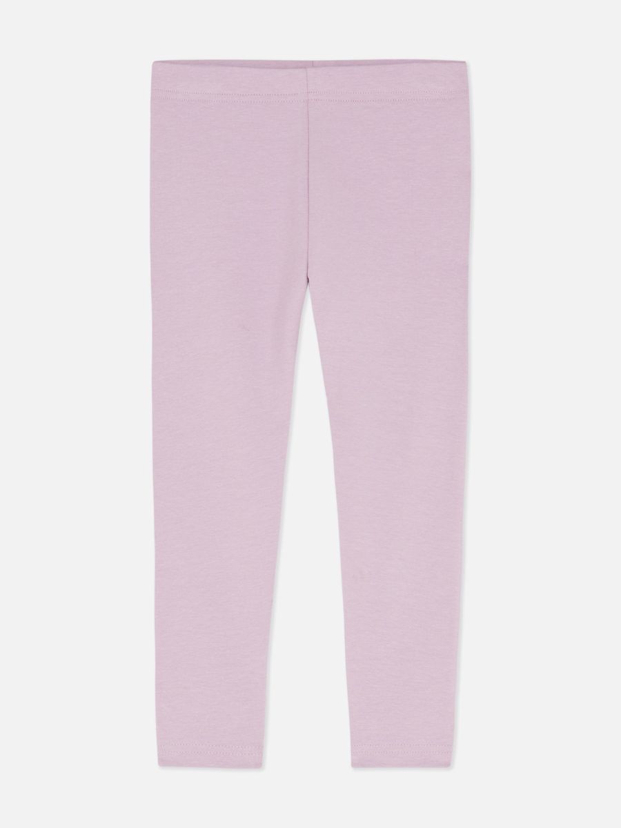 Girls Classic Stretch Leggings-Lilac