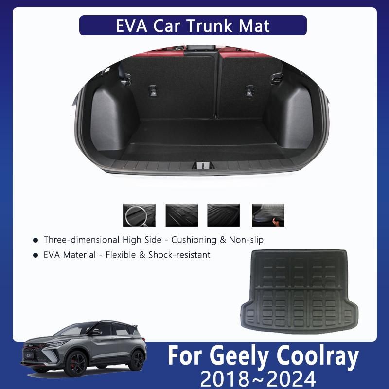 Car EVA Rear Trunk Mats For Geely Coolray Binyue SX11 MK1 2018-2024 Waterproof Trunk Storage Pads Cargo Carpets Auto Accessories