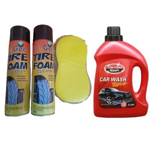 Car Wash Liquid & 2pcs Tire cleaner + wiper