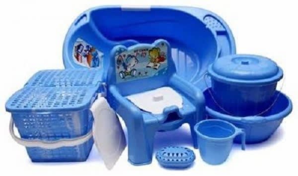 Baby Bath Set - 7 Pieces - Blue