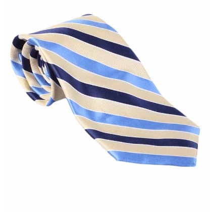 Striped Tie - Blue & Yellow