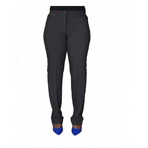 Formal Cotton Straight Trouser- Grey
