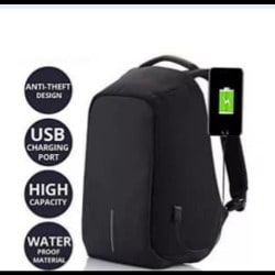 Anti Theft Laptop Backpack - Black