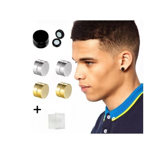 Stainless Steel Non Tarnish Magnetic Earring -6Pieces