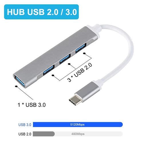 Usb Type C Hub Adapter - 4 In 1