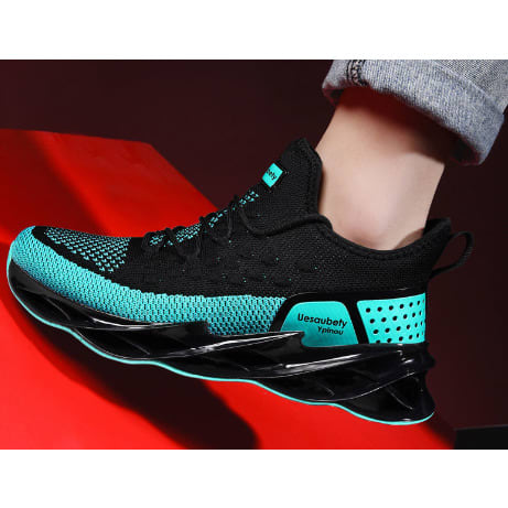 Men And Women Trendy Sports Sneakers - Blue & Black