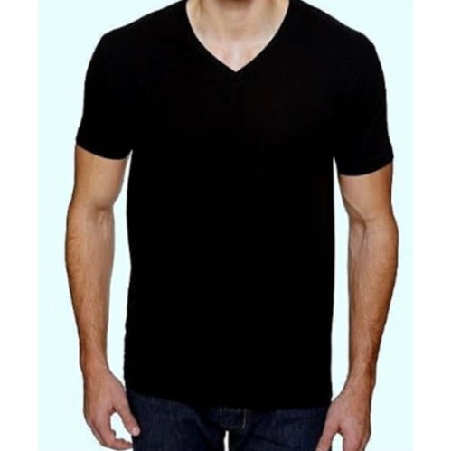 Plain Black Vneck Top