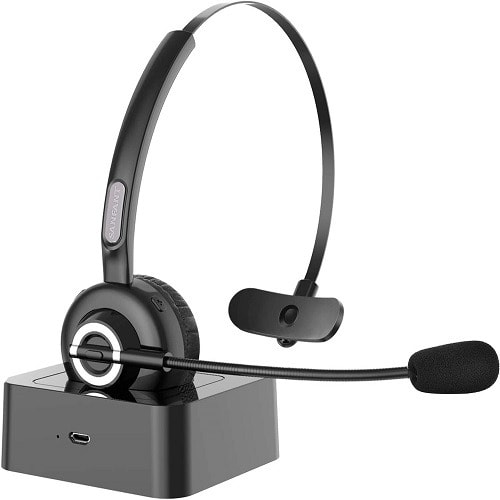 Wireless BT 4.1 Call Centre Office Headset With Noise Cancelling Mic For PC, Skype