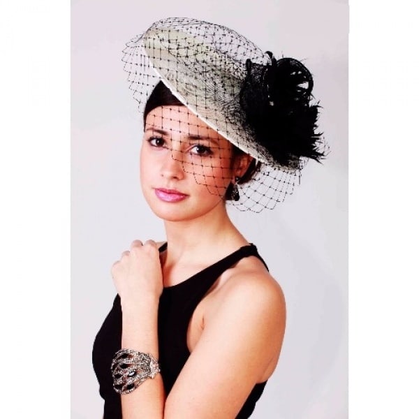 Women's Headpiece - Cream & Black