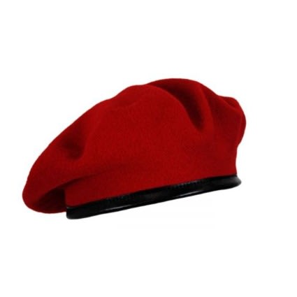 Men's Wool Stylish Beret Cap -  Red