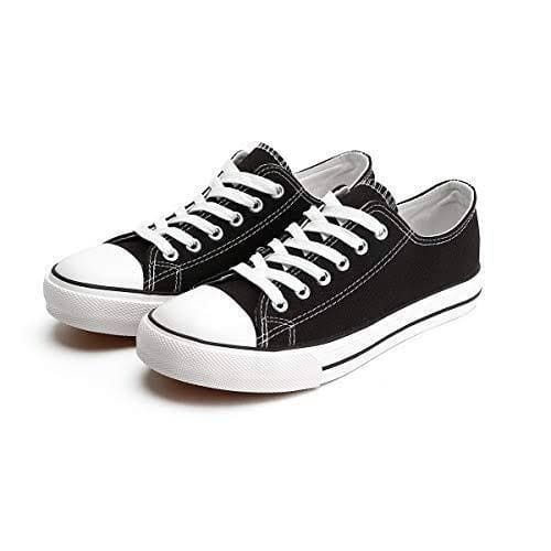 Lace-up Sneakers - Black & White