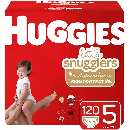 Little Snugglers Baby Diapers, Size 5, 120 Ct