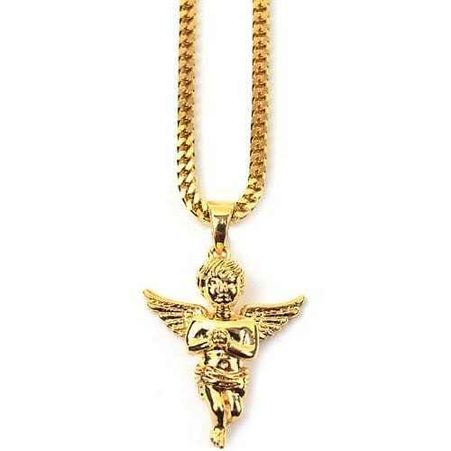 Micro Angel Necklace - Gold
