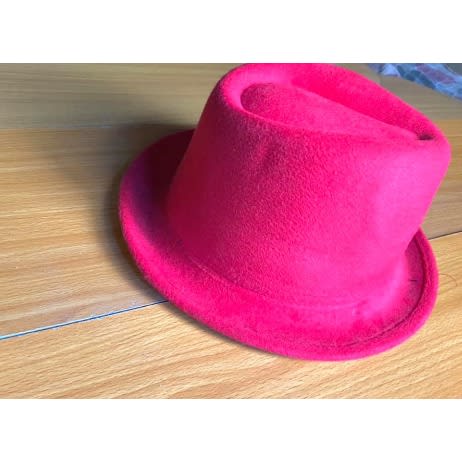 Stylish Mini Brim Luxury Men's Fedora Hat Red