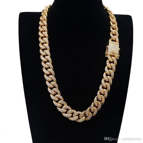 Ice Cuban Link Chain - Gold
