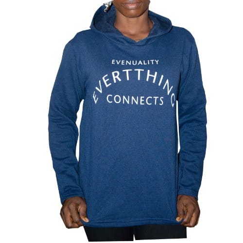 Unisex Cardigan With Hood - Blue