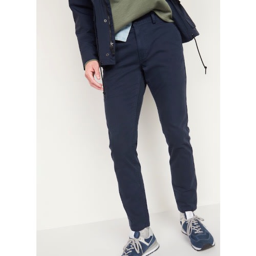 Slim Chino Pants For Men- Navy Blue