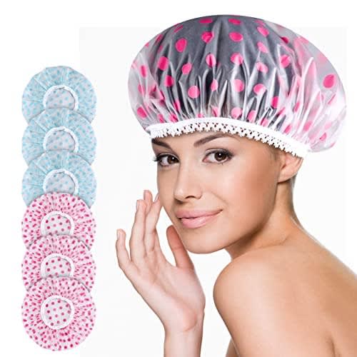 Shower Caps For Rain And Bath - 4 Pieces