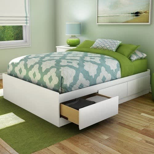 J Bestfull Platform Bed Frame With Drawers - 3ft By 6ft