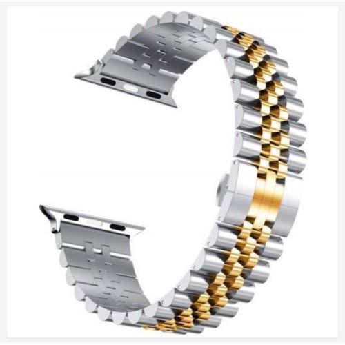 Smart Watch Chain Strap For IWatch - 42mm 44mm -Silver/Gold
