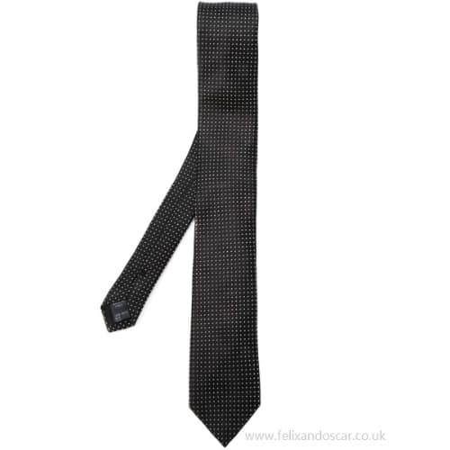 Men's Black Dotted Tie