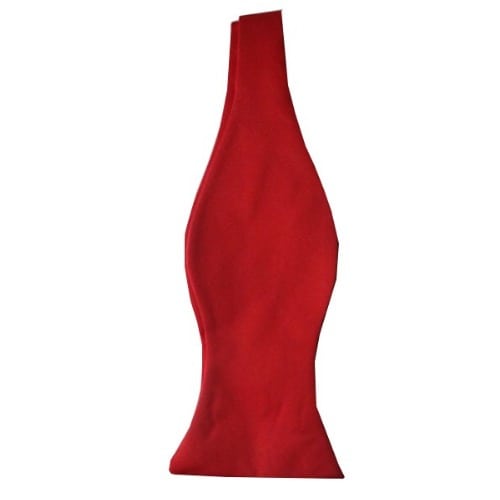 Plain Self Knotted Bowtie- Red - MSBT-3901