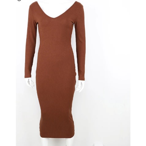 Long Dress -Brown