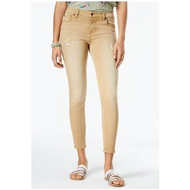 Distressed Skinny Jeans- Mustard