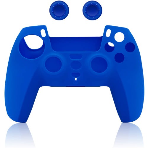 Silicone Case Cover For Sony Playstation 5 Dualsense Controller - Blue