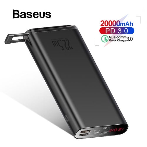 22.5w Starlight Digital Display Powerbank - 20000mAh - Black