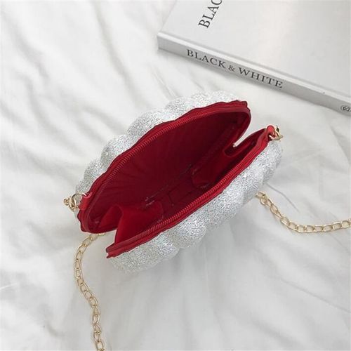 Ladies Fashion Shell Bag- White/Mix Color