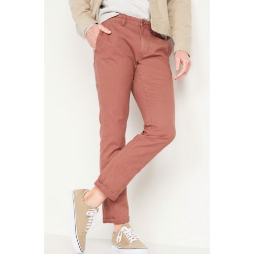Slim Chino Pants For Men- Red