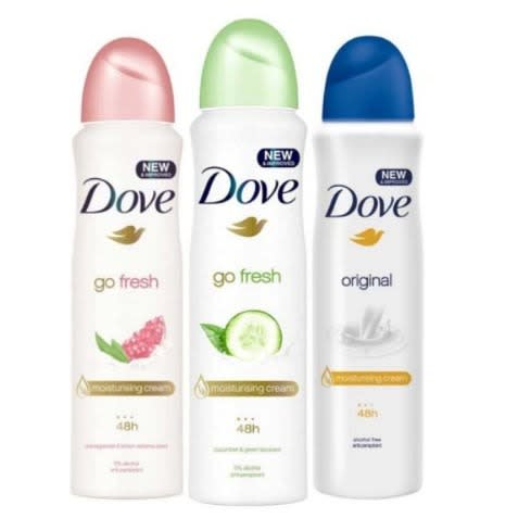 Go Fresh Deodorant Spray 0%alcohol - Anti-perspirant - 150ml X3