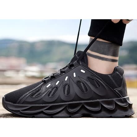 Men's Lace Up Fashion Sneakers - Black