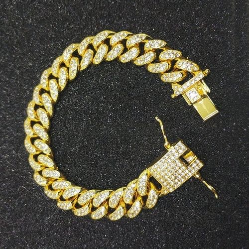 Hip Hop Men Cuban Link Chain Bracelet