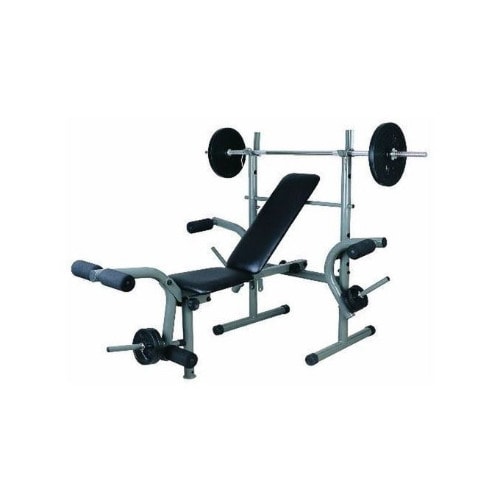 Weight Lifting Bench With Weight Plate And Barbell 25kg With Gym Gloves