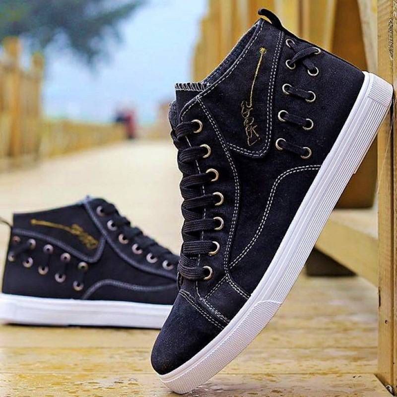 Men's High-top Canvas Shoes Sneakers Casual Shoes Mid-top