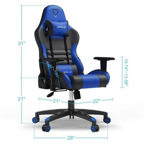 Furgle Heavy Duty Gaming Chair + Footrest