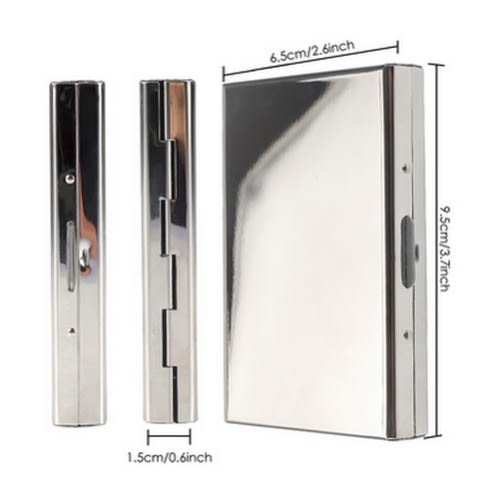 Stainless Steel Card Box - Silver