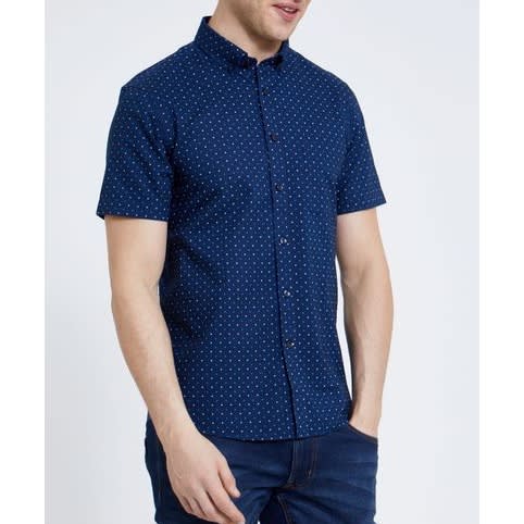 Regular Fit Oxford Geo Print Shirt