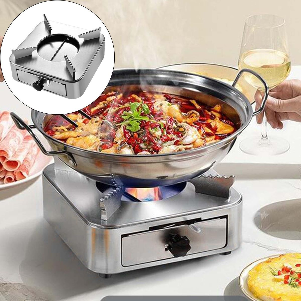 Mini Spirit   Stove Aluminum  For Silver Stainless Steel