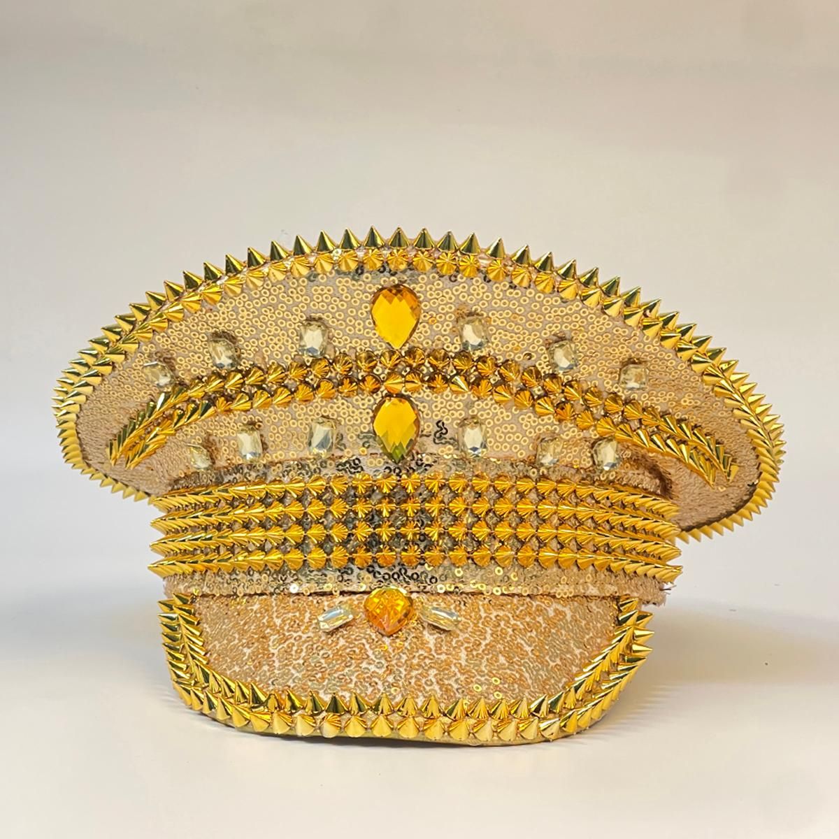 Women Men Steampunk  Hat spike Captain Cap For Lady Sergeant Hat Hen Do Hat Festival Birthday Part Hat Can Customize