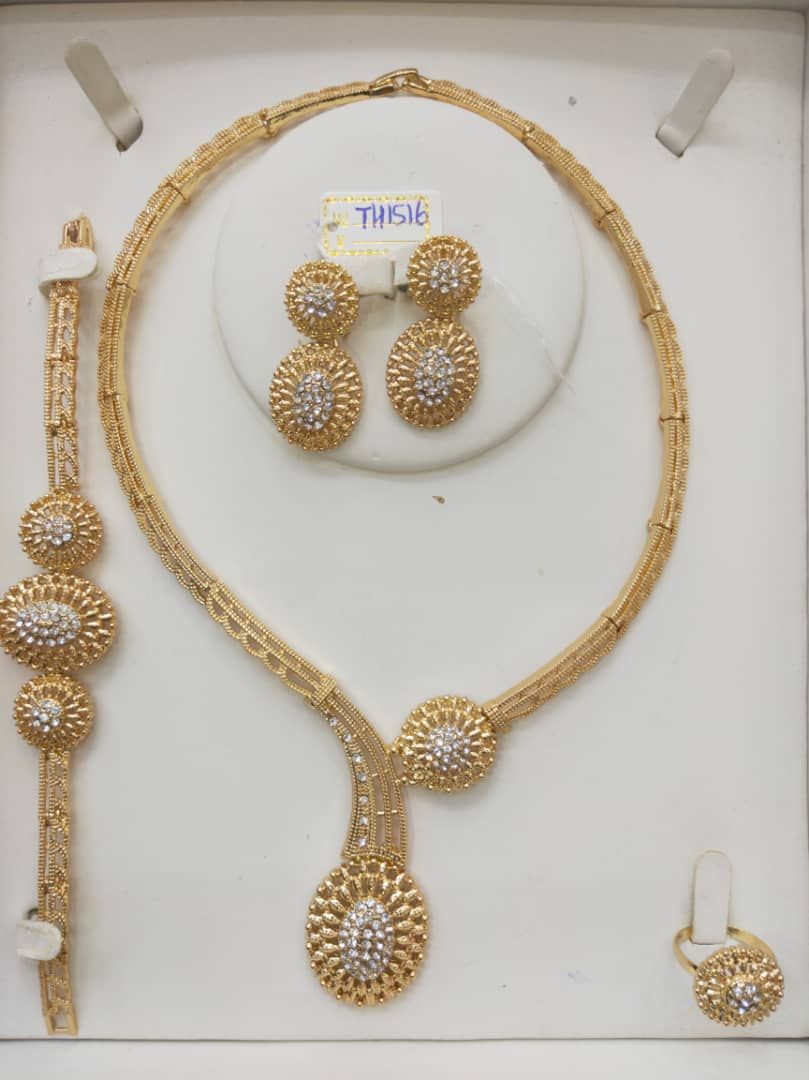 Luxury Jewelry Set; Necklace,Ring,Earrings, Bracelet 4-in-1